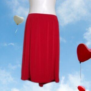 Chic Red A-Line Women's Swing Skirt Size X Large